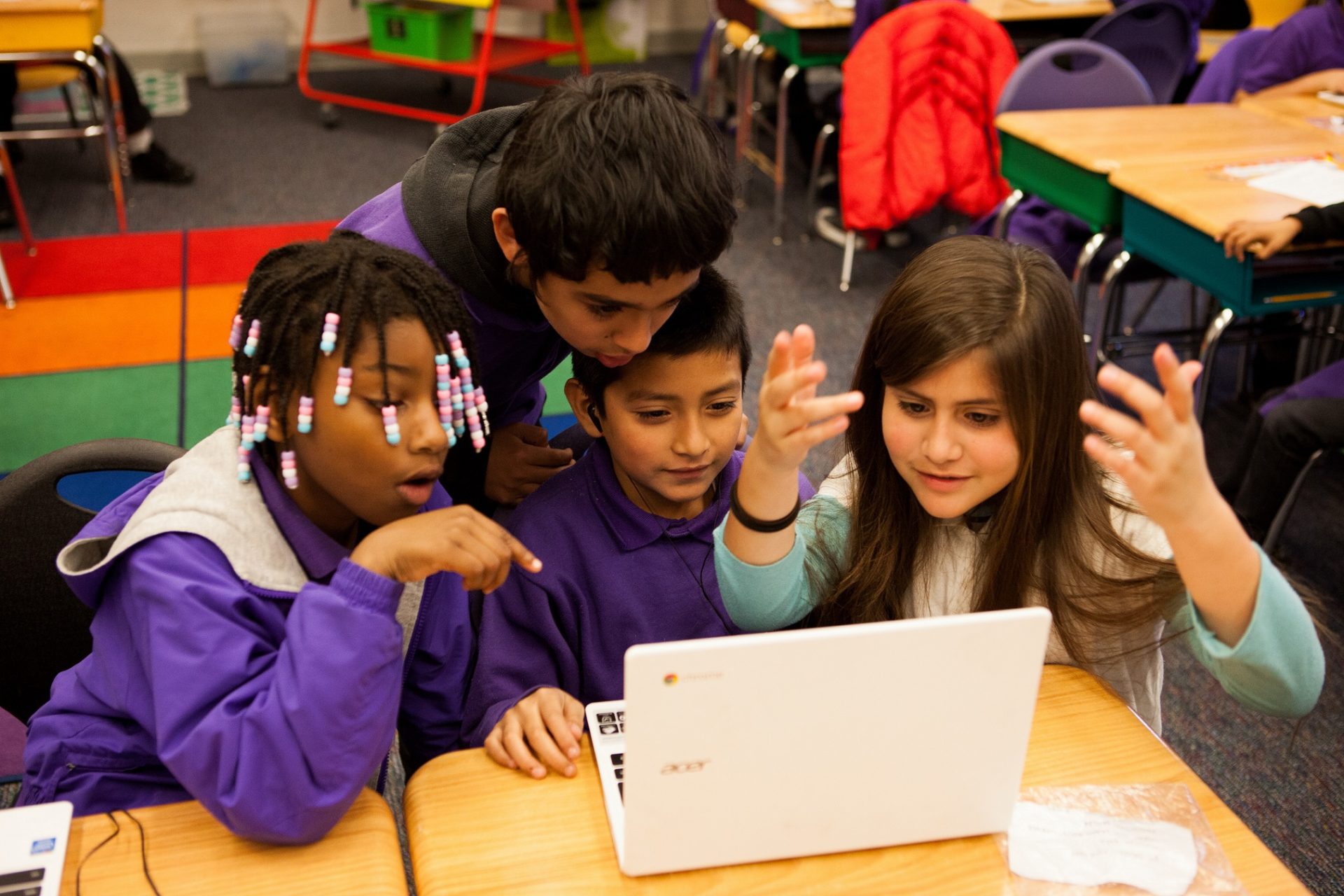 Aspire Charter School Students at a Computer